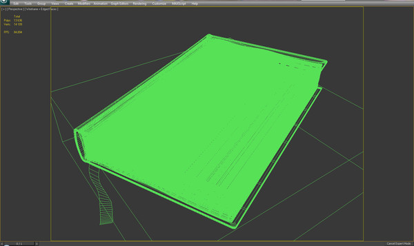 vintage book 3d max - Vintage book by parhelios