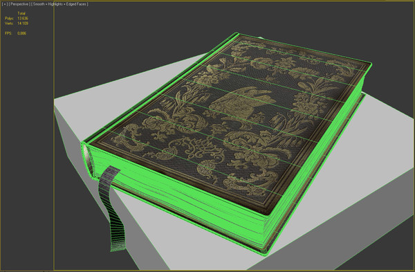 vintage book 3d max - Vintage book by parhelios