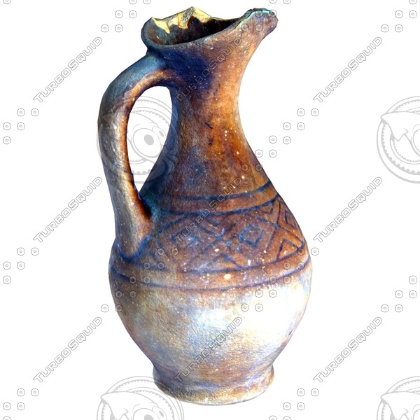 ceramic jug handle 3d model - Ceramic jug with handle by edikm1