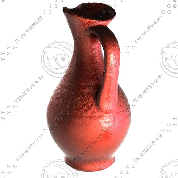 ceramic jug handle 3d model - Ceramic jug with handle by edikm1