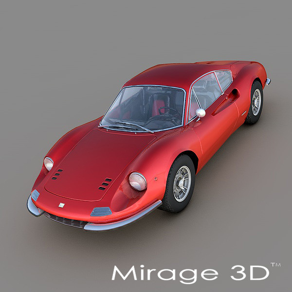 ferrari dino 246 gt 3d model - Ferrari Dino 246 GT 1969 by Mirage3D