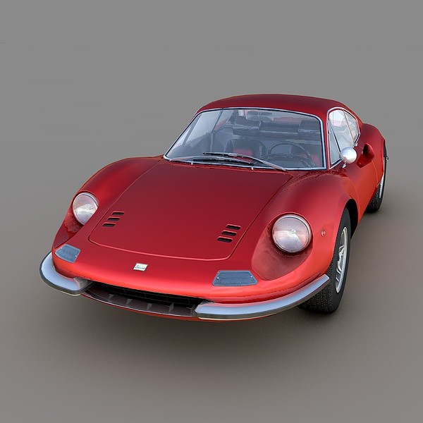 ferrari dino 246 gt 3d model - Ferrari Dino 246 GT 1969 by Mirage3D