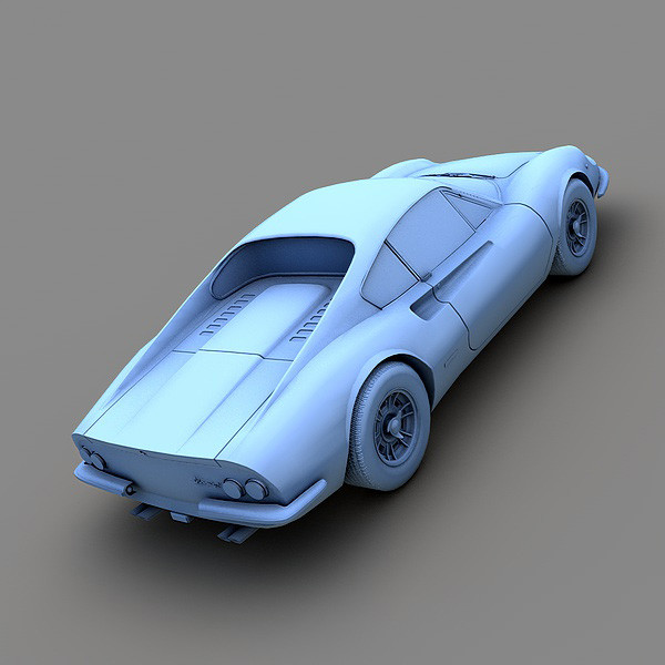 ferrari dino 246 gt 3d model - Ferrari Dino 246 GT 1969 by Mirage3D