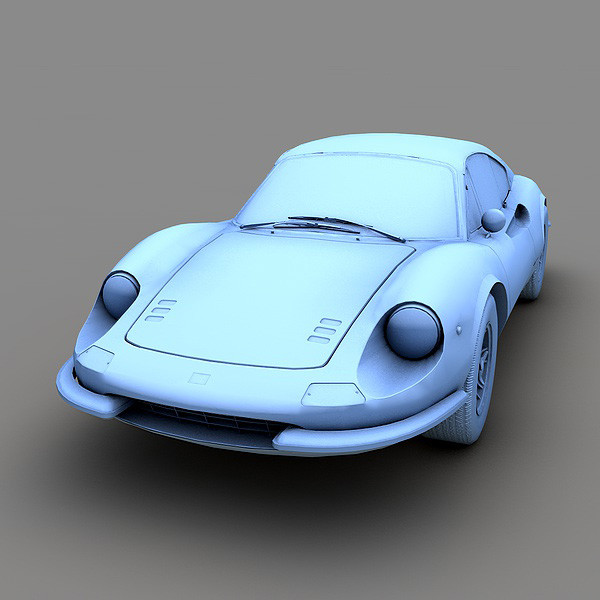 ferrari dino 246 gt 3d model - Ferrari Dino 246 GT 1969 by Mirage3D
