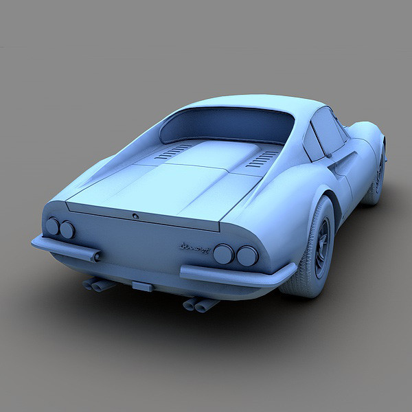 ferrari dino 246 gt 3d model - Ferrari Dino 246 GT 1969 by Mirage3D