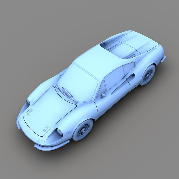 ferrari dino 246 gt 3d model - Ferrari Dino 246 GT 1969 by Mirage3D