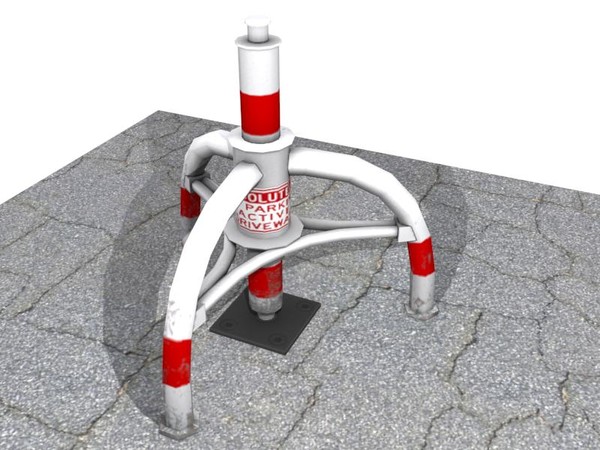 3d road barrier - Road barrier by Fren2y
