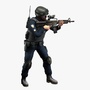 police swat rigged 3d max