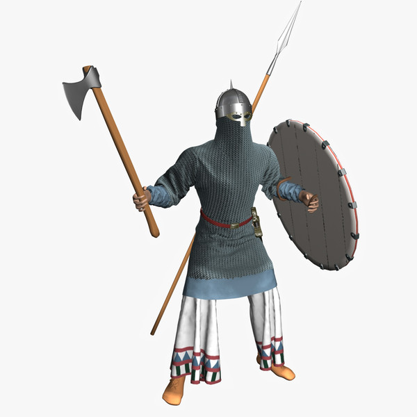 3d model viking modelled chainmail - Viking by kulichd