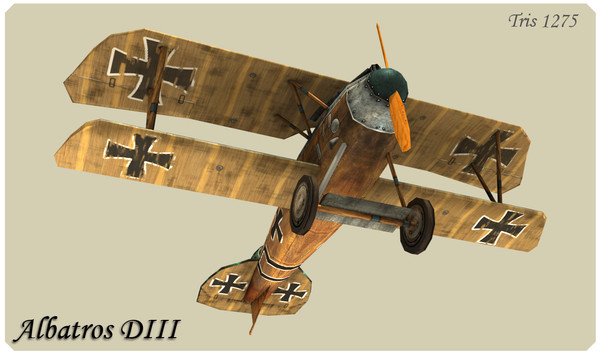 maya albatros d iii biplane - Albatros D III Low Poly by alienpioneer