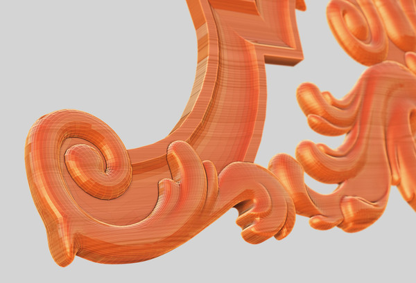 maya 3d-model decorative - basrelief1 by aljasib