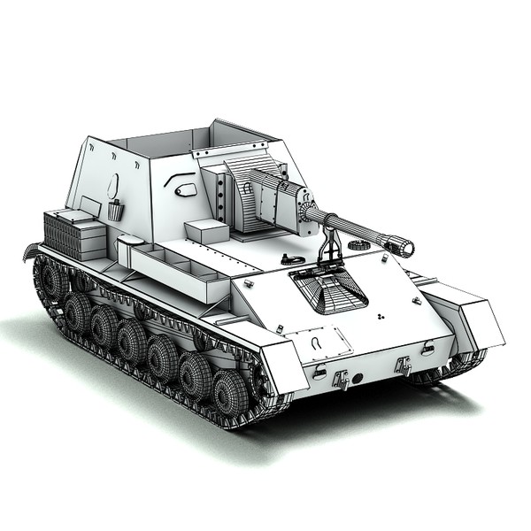 ww2 self propelled gun 3d model - SU 76 self propelled gun by Sandu_Bublic