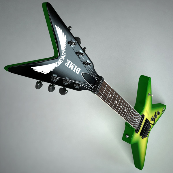 3d dean guitar - Dean Dimebag Darrell Guitar by Render Steel