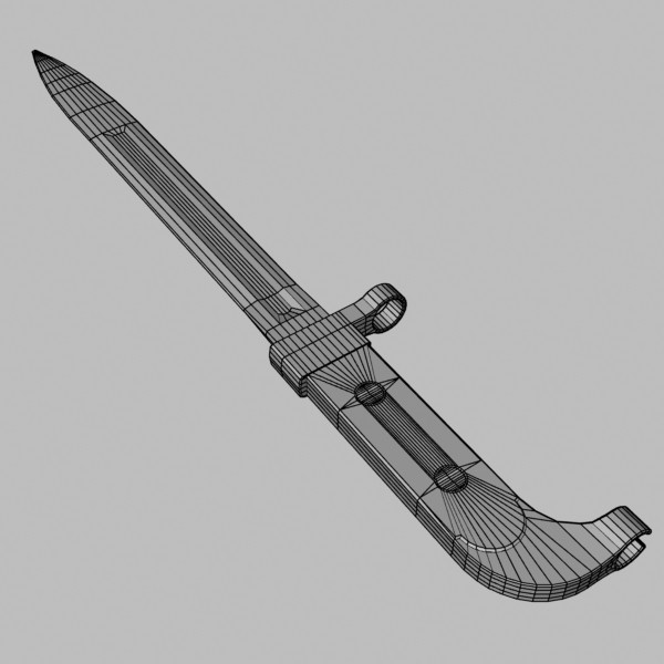 ak47 bayonet obj - AK47 Bayonet by mostlysquare