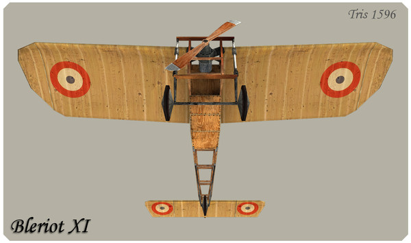 bleriot xi 3d max - Bleriot XI Low Poly by alienpioneer