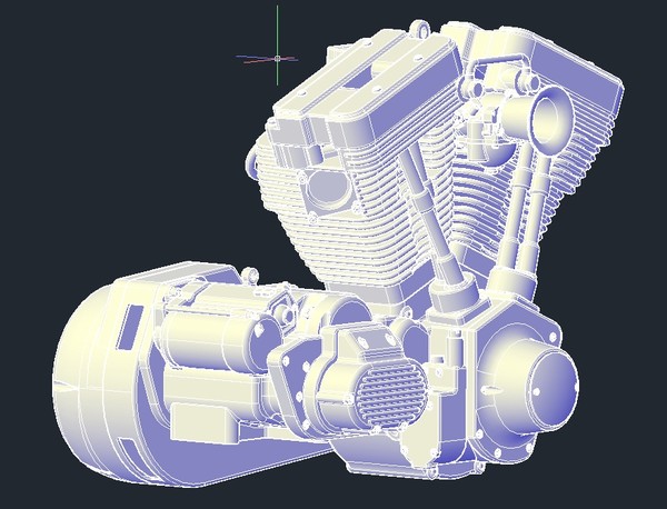 v twin motor engine 3d model - V Twin Engine by l2003coatl