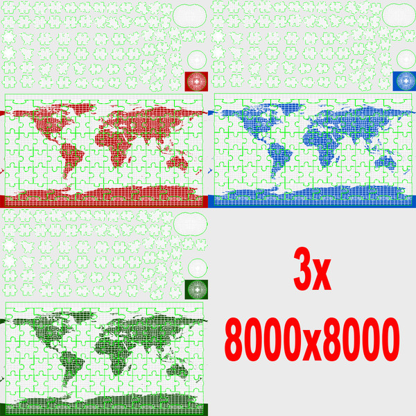 max puzzle globe world - Puzzle Globe by HDPoly