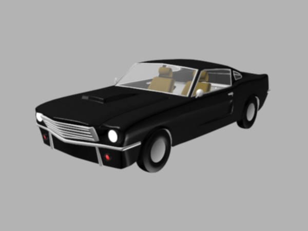 3dsmax mustang shelby - mustang shelby lowpoly by systemerror