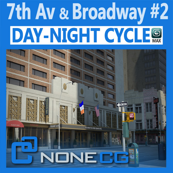 new york broadway 7th 3d model - 7th Avenue & Broadway Set 2 by NONECG