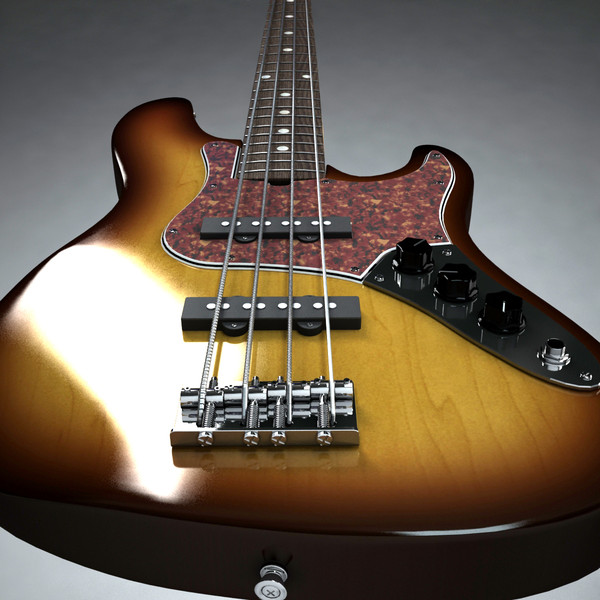 max fender jazz bass electric guitar - Fender Jazz Bass by Render Steel
