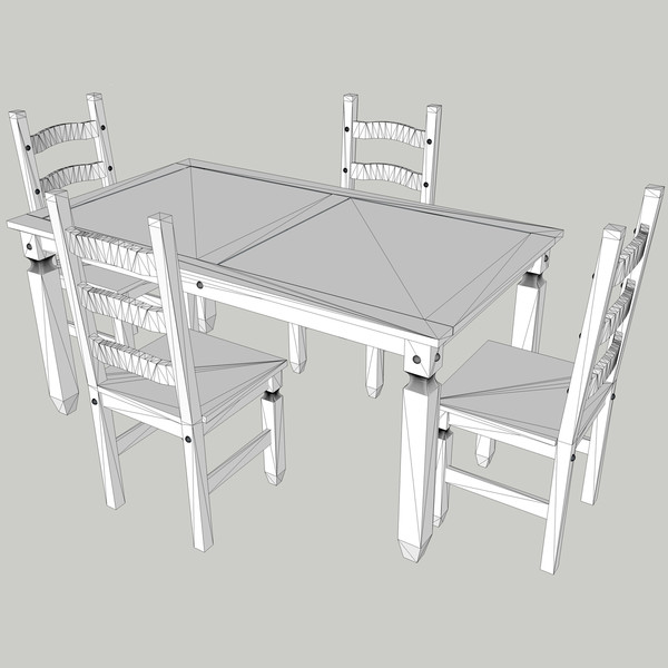 3d model corona dining table - Corona Dining Table by chaosfractal