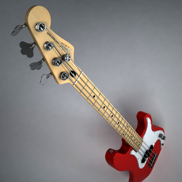 fender precision bass electric guitar 3d model - Fender Precision Bass by Render Steel