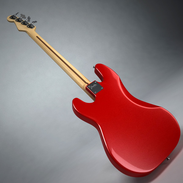 fender precision bass electric guitar 3d model - Fender Precision Bass by Render Steel