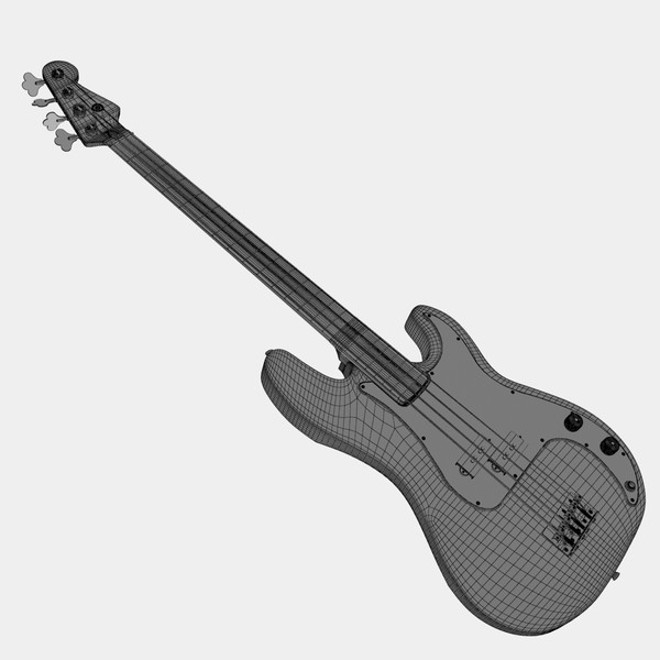 fender precision bass electric guitar 3d model - Fender Precision Bass by Render Steel