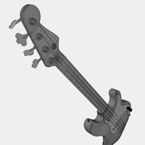 fender precision bass electric guitar 3d model - Fender Precision Bass by Render Steel