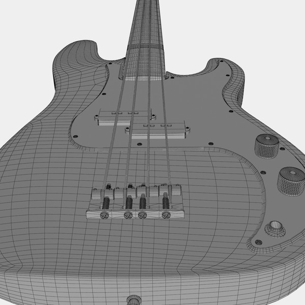 fender precision bass electric guitar 3d model - Fender Precision Bass by Render Steel