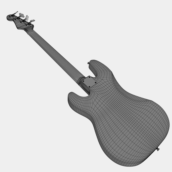 fender precision bass electric guitar 3d model - Fender Precision Bass by Render Steel