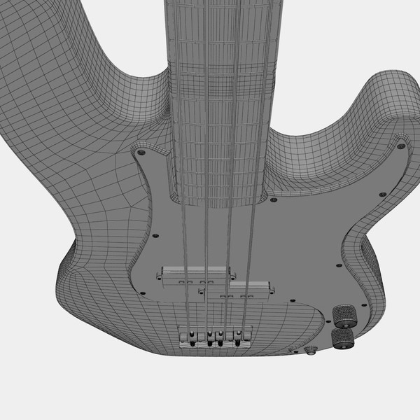 fender precision bass electric guitar 3d model - Fender Precision Bass by Render Steel
