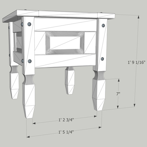 corona coffee table 3d dwg - Corona Coffee Table by chaosfractal