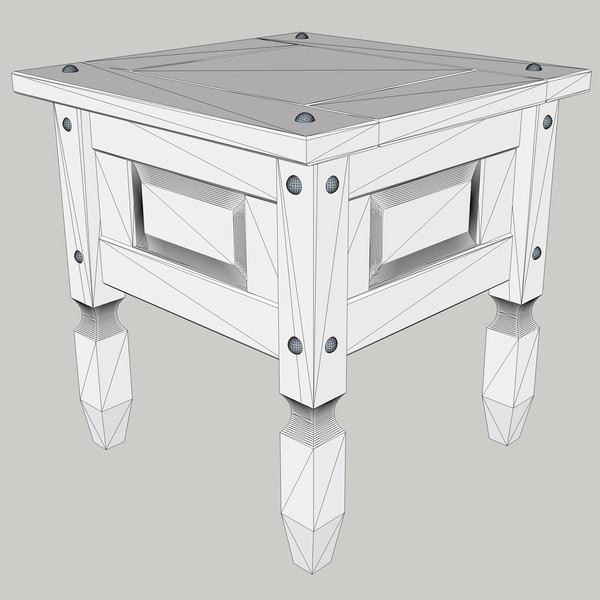 corona coffee table 3d dwg - Corona Coffee Table by chaosfractal