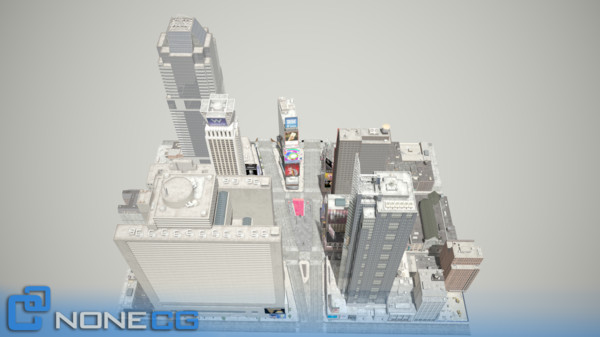 new york square nyc 3d max - NYC Times Square... by NONECG