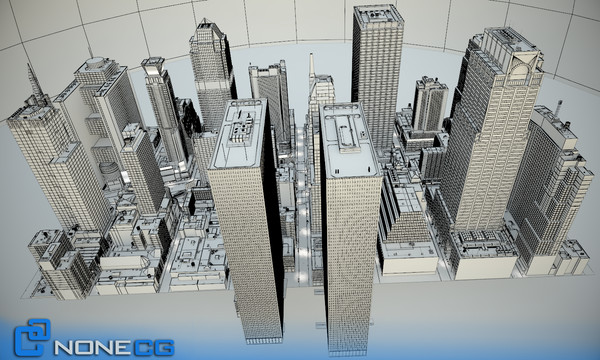 3d model new york city broadway - NYC Broadway,7th Av, Times Square... by NONECG