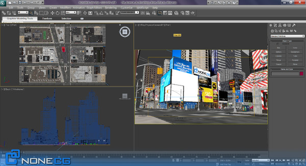 new york square nyc 3d max - NYC Times Square... by NONECG