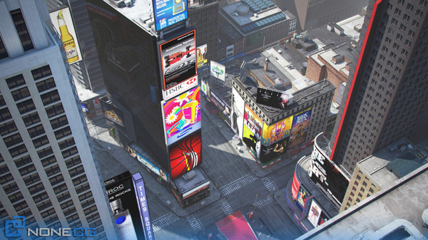 new york square nyc 3d max - NYC Times Square... by NONECG