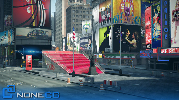 new york square nyc 3d max - NYC Times Square... by NONECG