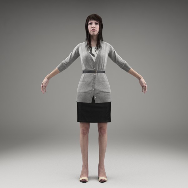 character human 3d model - BWom0004-M3-CS... by axyzdesign