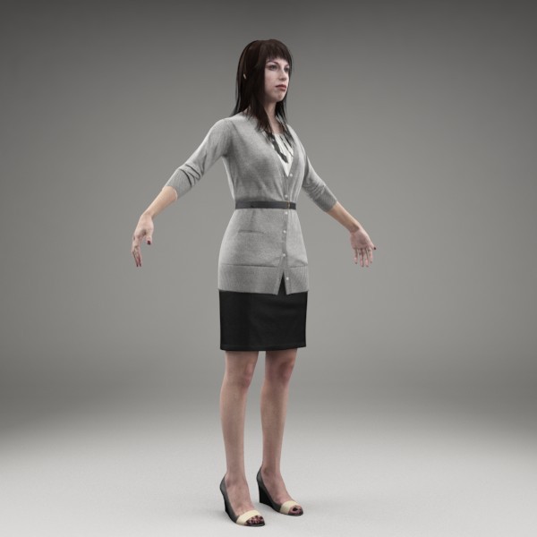 character human 3d model - BWom0004-M3-CS... by axyzdesign