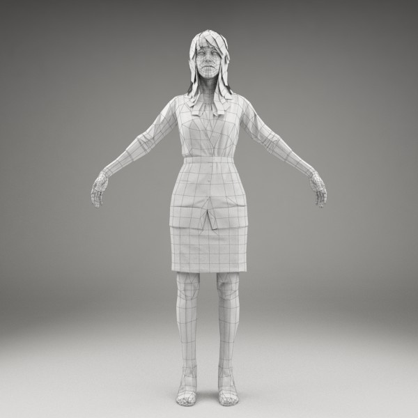character human 3d model - BWom0004-M3-CS... by axyzdesign