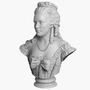 3d lady bust baroque