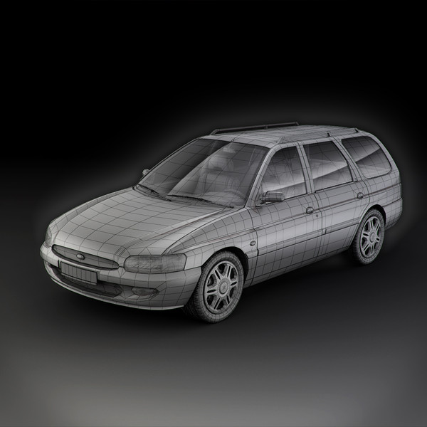 escort vii turnier car 3d model - Ford Escort VII Turnier by RTEwork