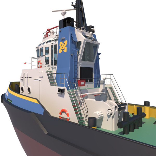 3d model of harbour tug smit japan - Harbour Tug Smit Japan by ArqArt3D