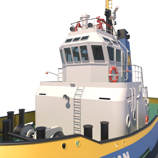 3d model of harbour tug smit japan - Harbour Tug Smit Japan by ArqArt3D