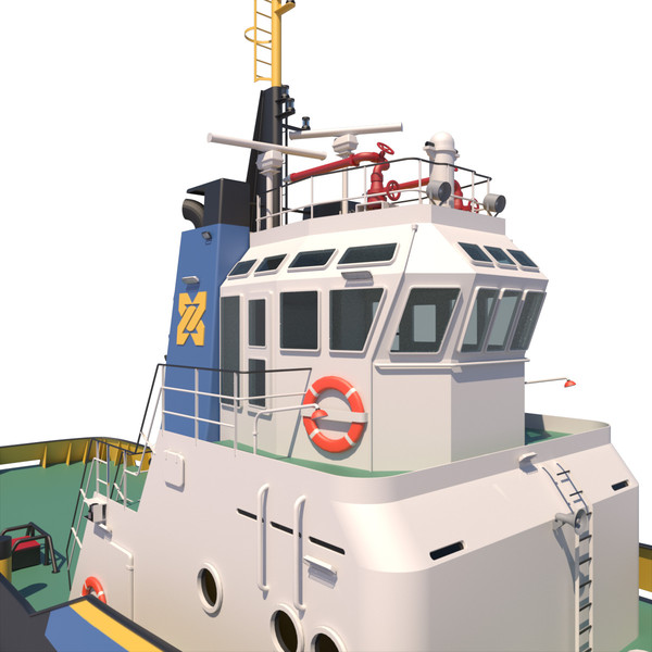 3d model of harbour tug smit japan - Harbour Tug Smit Japan by ArqArt3D