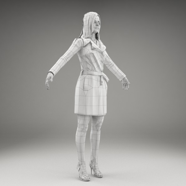 3d character human model - CWom0007-M3-CS by axyzdesign