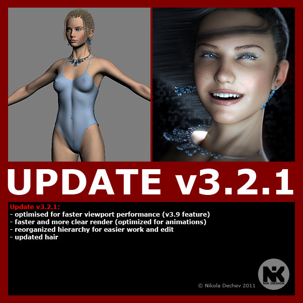 hair v3 2 eva 3d model - Eva v3.2.8 (max9) by Nikola Dechev