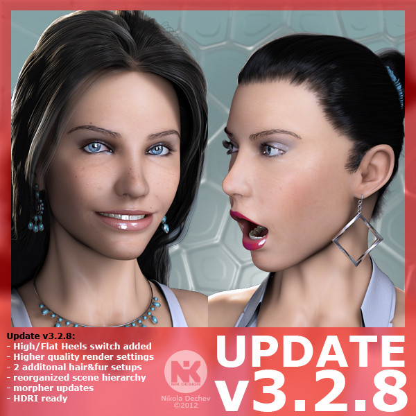 hair v3 2 eva 3d model - Eva v3.2.8 (max9) by Nikola Dechev